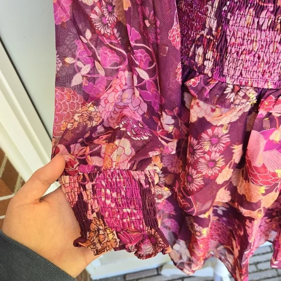 Floral Pink Mini Dress - Picture 6 of 12